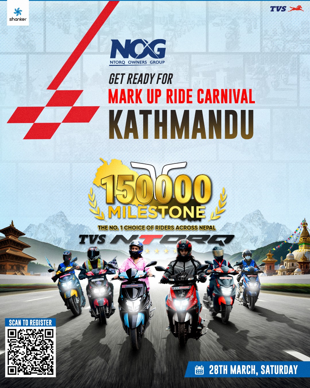 TVS Ntorq 150K Milestone Gala Ride